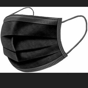 20 Disposable Black Face Masks